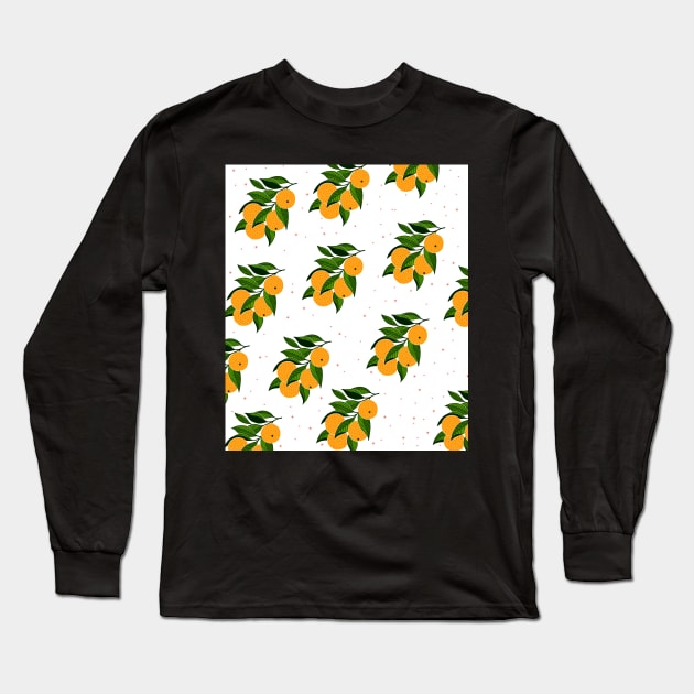 Oranges Long Sleeve T-Shirt by Vintage Dream